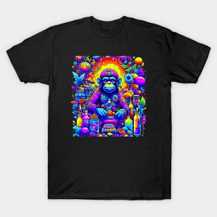 psychedelic Goa fruit monkey T-Shirt